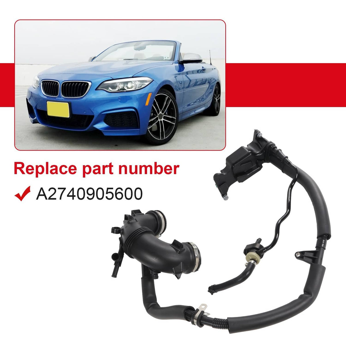 Solidspare Crankcase Ventilation Suction Line 2740905600 For Benz A238 C167 V167 R172