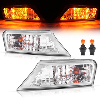 Solid Spare Left&Right Clear Marker Signal Corner Parking Lights For Jeep Liberty 2008-2012