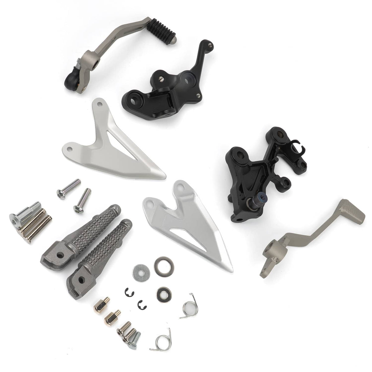 Solidspare Front Driver Footrests Bracket Kit Fit For Kawasaki NINJA 500 / Z500 2024-2025