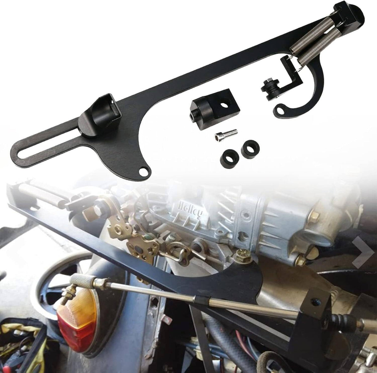 Solidspare New Throttle Cable Carb Bracket For Holley 4150 4160 Carburetor 350 SBC Aluminum