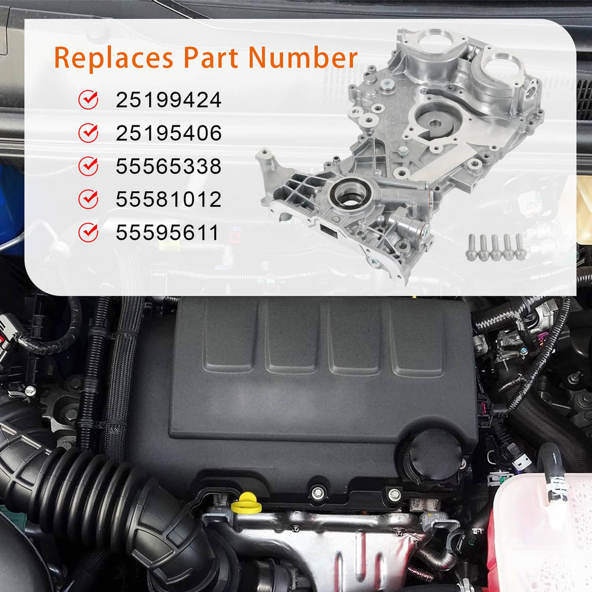 Solidspare Timing Cover 25199424 For GM Cruze Sonic Trax 1.4L 2011 - 2021 1.4L 55562788