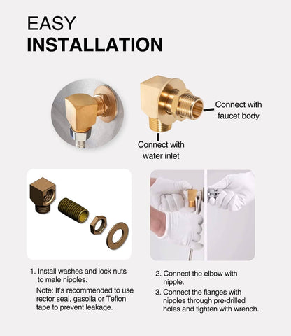 Solid Spare B-0230-K Wall Mount Faucet Install Kit for T&S B-0230 Style 1/2???? NPT Faucets