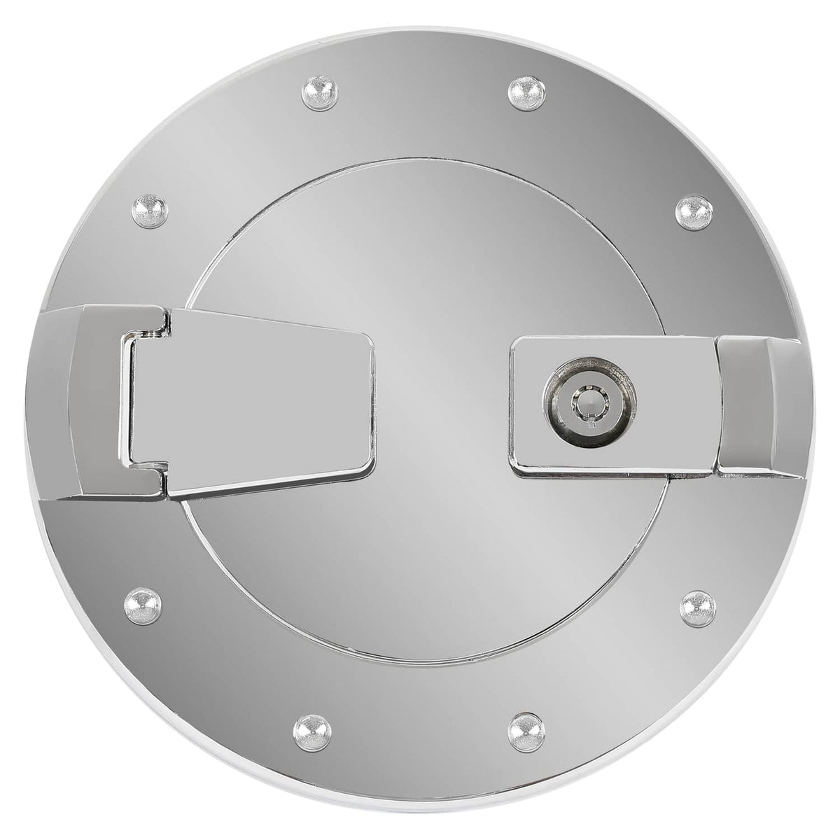 Solid Spare For Hummer H2 2003-2009 Locking Fuel Door Gas Tank Cap Cover Aluminum Chrome