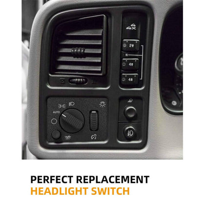 Solidspare LED Headlight Switch For 03-06 Chevy Silverado Suburban Tahoe Sierra Black