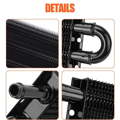 Solidspare 10 Rows Remote Transmission Oil Cooler Radiator Converter Kit Aluminum Universal