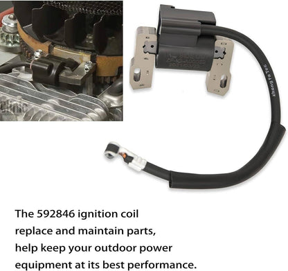 Solidspare 2Pcs Ignition Coil Fits For Briggs & Stratton 446777 446877 543477 592846 691060
