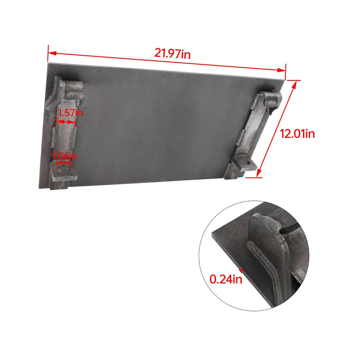 Solidspare Quick Attach Plate Mount Bracket Steel Fits Avant Loader Screw-On Heavy-Duty