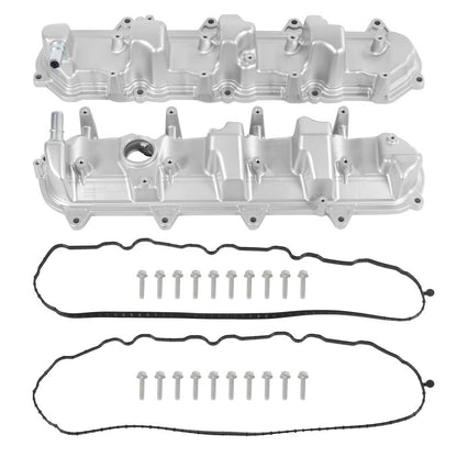 Solidspare 2PCS Aluminum Valve Cover with Gasket For Chevy Silverado 1500 Tahoe 2014-2020