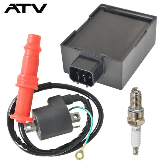 Solidspare For Polaris Sportsman 400 4X4 2004 Ignition Coil & Spark Plug & CDI