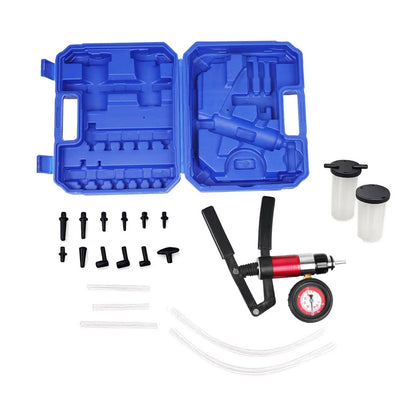 Solidspare 21pcs Hand Held Vacuum Pressure Pump Tester Brake Fluid Bleeder Bleeding Tool US
