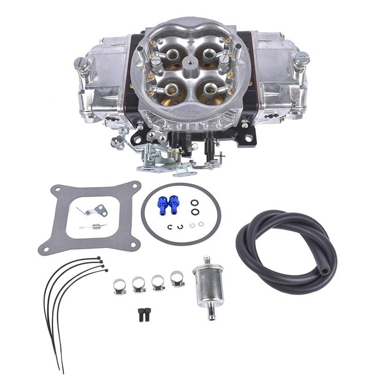 Solidspare 750 CFM Billet Aluminum 4 Barrel Double Pumper Race Carburetor BR-67200 Gasoline