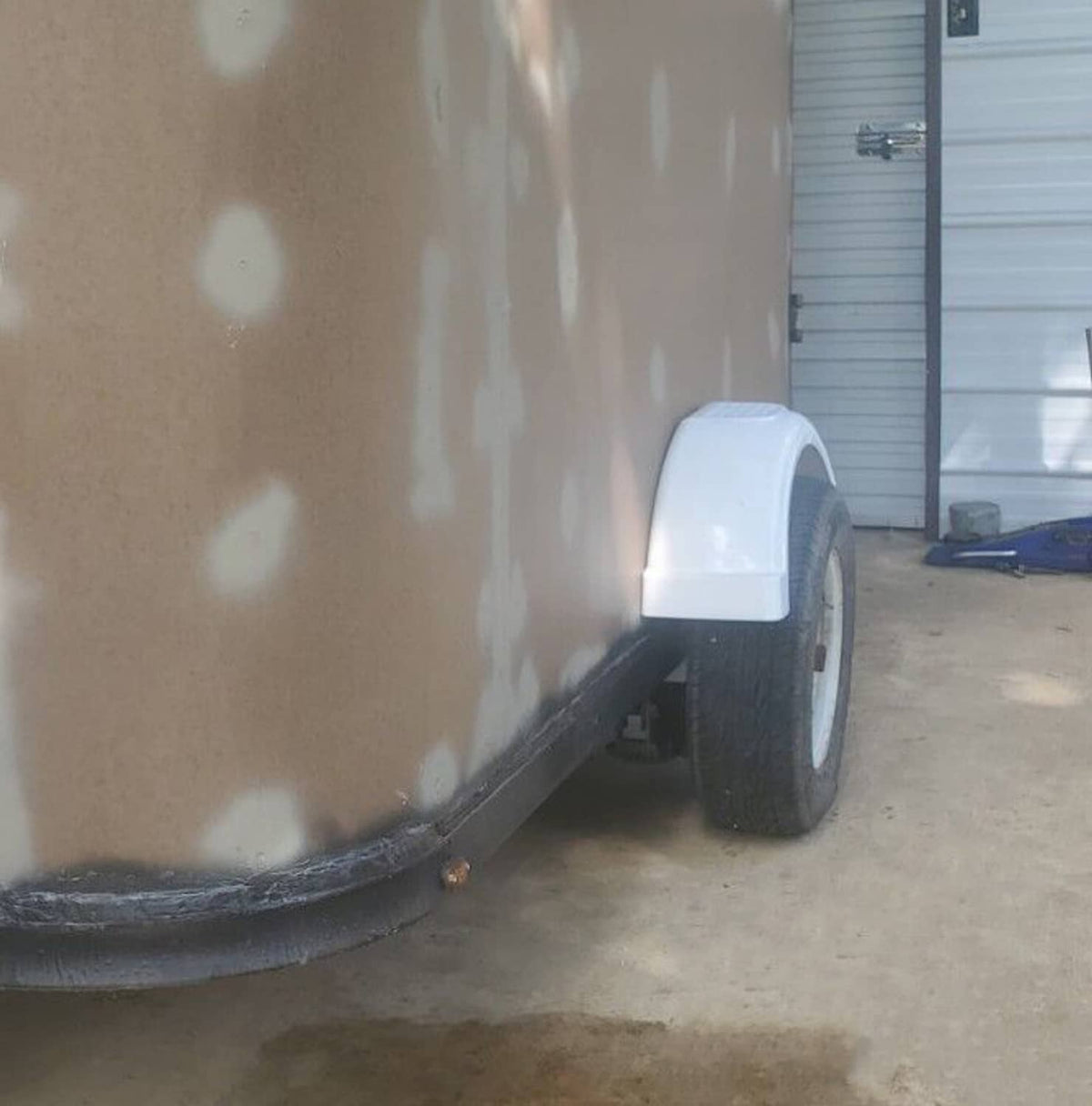Solidspare Pair of White Single Axle Trailer Fenders for Boat 13" Wheels Tire Skirt