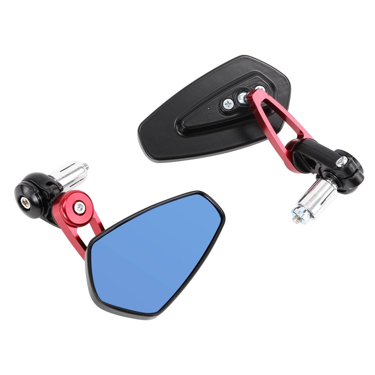 Solidspare Universal 7/8" 22mm Handle Bar End Rear View Side Mirrors for Motorcycle Bike