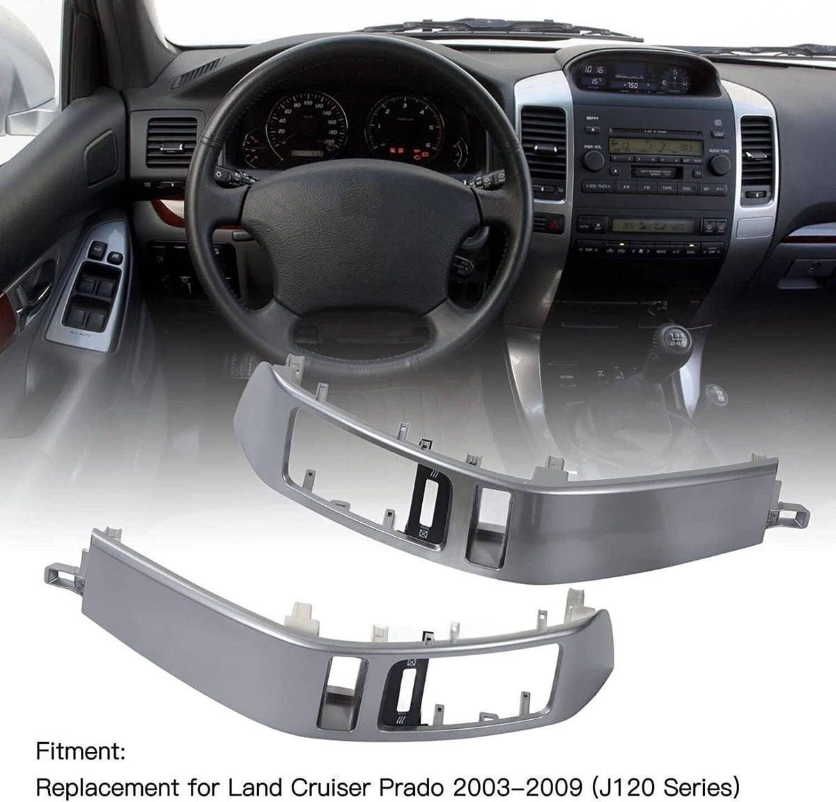Solidspare For 2003-2009 Toyota Land Cruiser Prado Instrument Air Vent Finish Panel Garnish