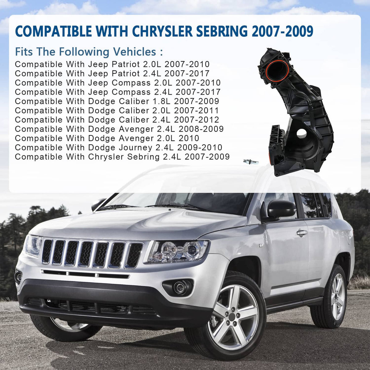 Solidspare Intake Manifold For Dodge Caliber Avenger Chrysle Sebring Jeep Patriot Compass