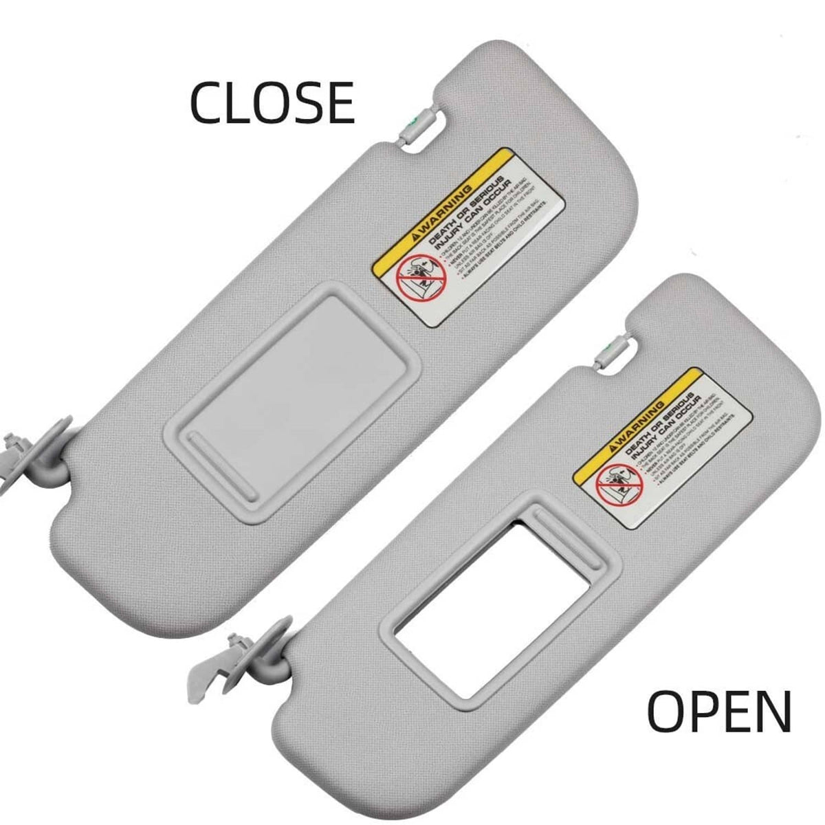 Solidspare Pair Sun Visor w/mirror Driver & Passenger Side For 2012-2015 Hyundai Veloster
