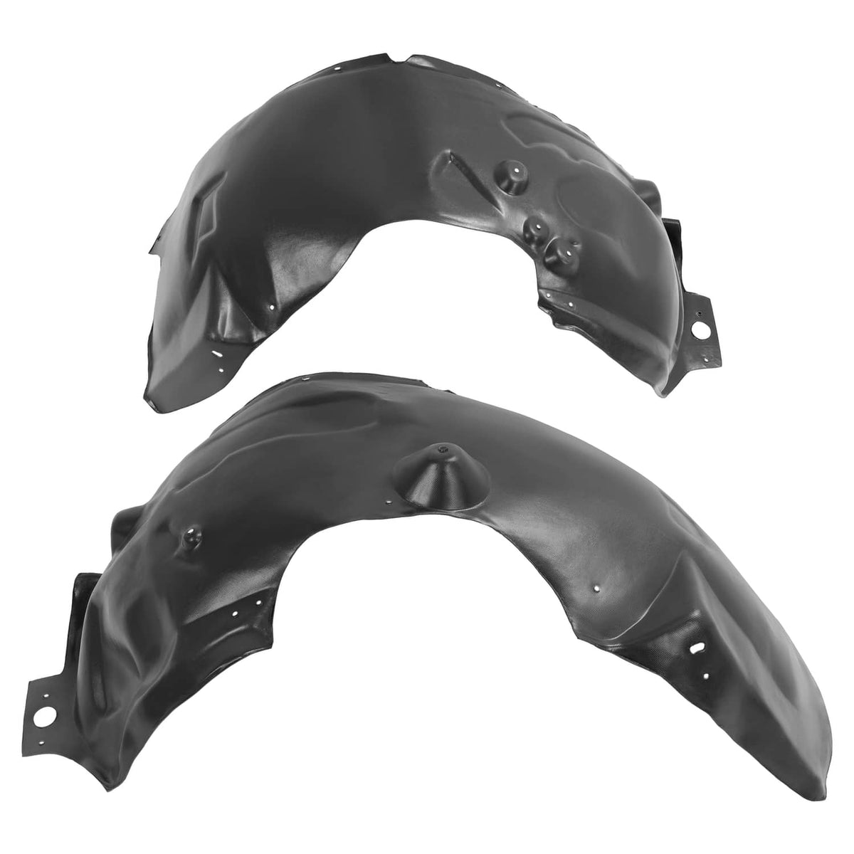 Solid Spare Front Inner Fender Liner Set PE Black For Ford F-250/F-350 Super Duty 2011-2016