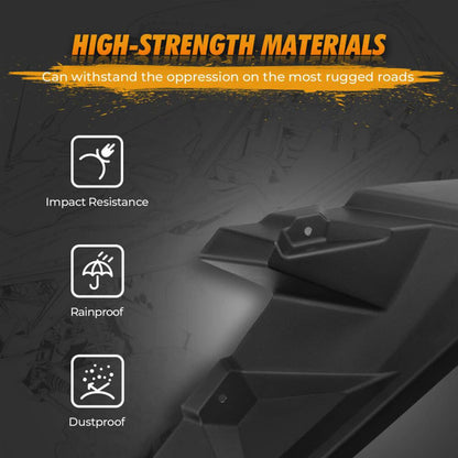 Solidspare 2881985 XXL 8.5" Front Fender Flares For Polaris RZR S 900 / RZR 4 900 2015-2020
