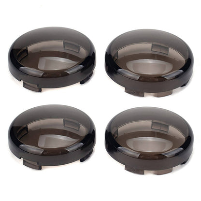Solidspare 4 pcs Smoked Turn Signal Light Lens Covers For Harley Touring Electra Road Glide