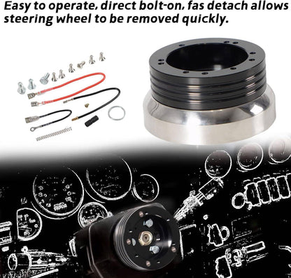 Solidspare 5 & 6 Hole Steering Wheel Polished Hub Adapter For Chevy Flaming River Ididit GM