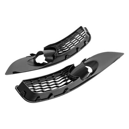 Solid Spare Black For Chevrolet Impala 2006-2013 Fog Light Bezels Grille Covers Left + Right