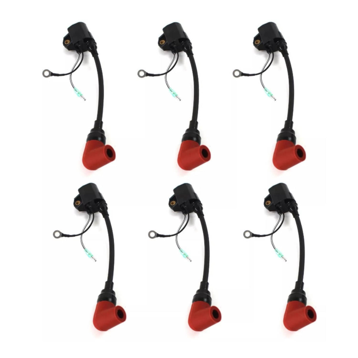 Solid Spare 6Pcs Fits YAMAHA MARINE IGNITION COIL ASSEMBLY 6R3-85570-00-00 18-5128