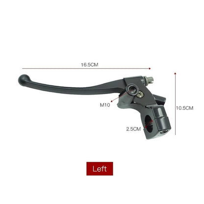 Solidspare Chrome 1" 25mm Left Clutch Lever Right Hydraulic Brake Master Cylinder Lever