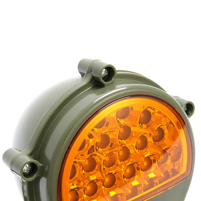 Solid Spare 2x New LED Front Turn Signal Lights Yellow Lens For Humvee M35 M998 #12422957