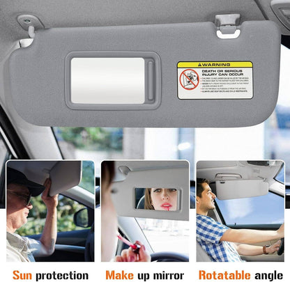 Solidspare 1 Pair LH/RH Driver & Passenger Side Sun Visor Set For 2012-15 Hyundai Veloster