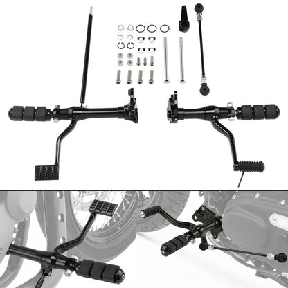 Solidspare Forward Controls Pegs Lever Linkage Kit Fit For Harley Sportster 883 1200 91-03