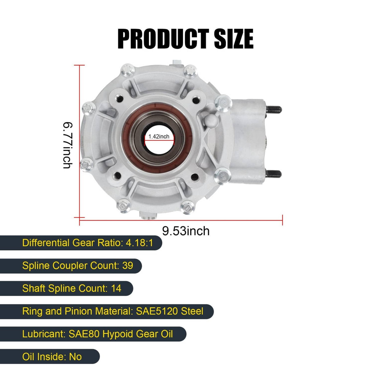 Solidspare Rear Differential Gear Case For Yamaha Big Bear Bruin 250 4XE-G6101-01-00
