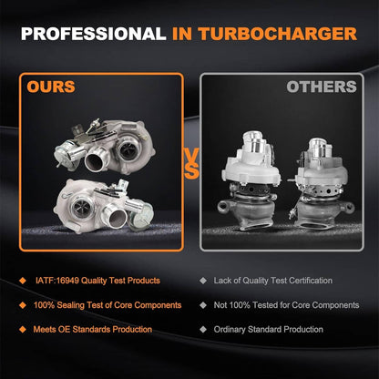Solidspare New Left+Right Turbo Kit For Ford F150 F-150 Pickup V6 3.5L 2013-16 Turbocharger