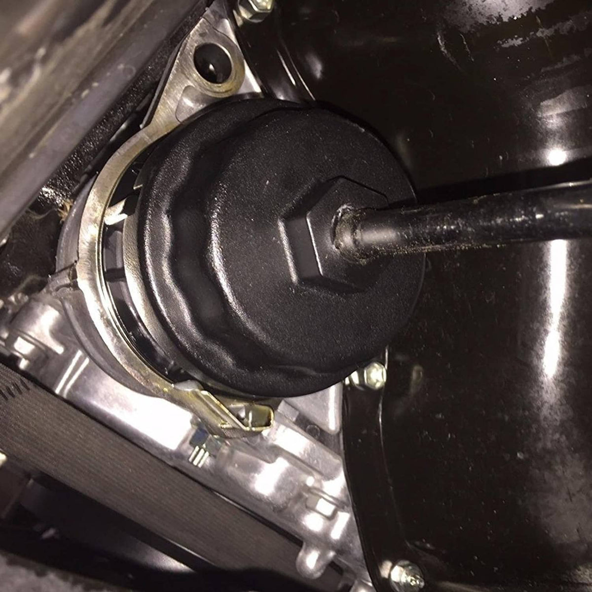 Solid Spare Oil Filter Cap Wrench 64mm 14 Flute for Toyota Lexus Scion 2.5L to 5.7L (Black)