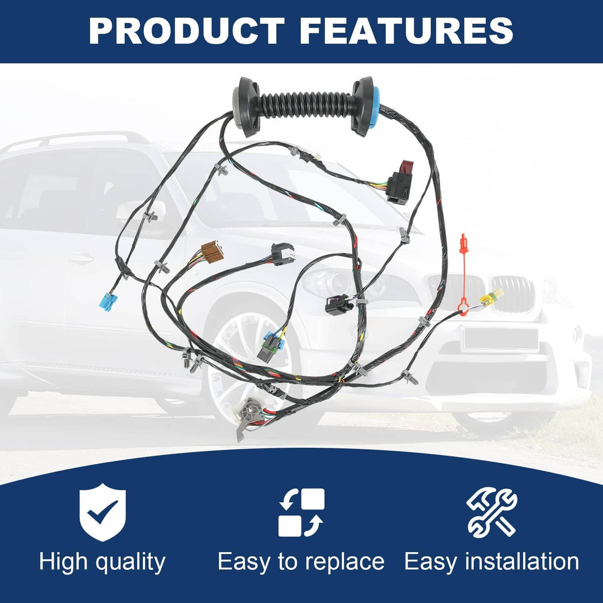 Solidspare Driver Front Door Wiring Harness For 07-08 Chevrolet Silverado GMC Sierra DL3