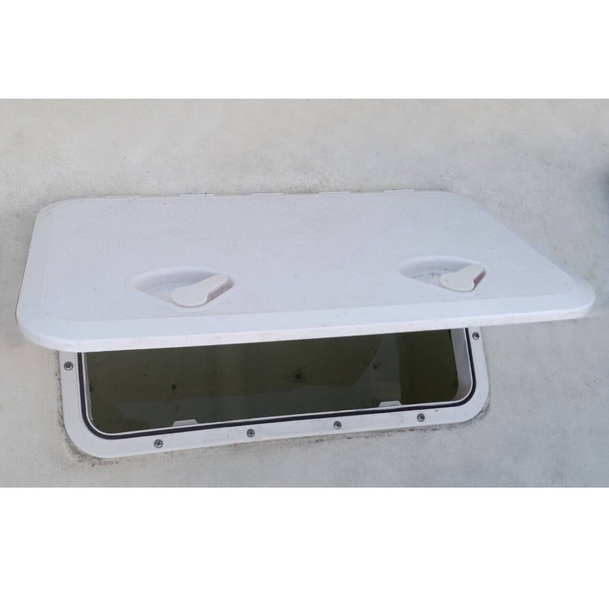Solidspare 24"x14" Marine Boat Deck Hatch White Boat Access Hatch & Lid Easy installation