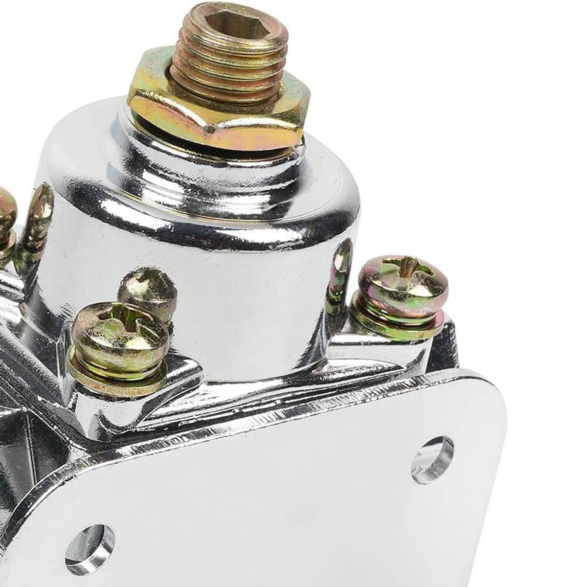 Solidspare Fuel Pressure Regulator Carburetor Chrome Fit Holley 12-803 2 Port 4 1/2 to9 PSI