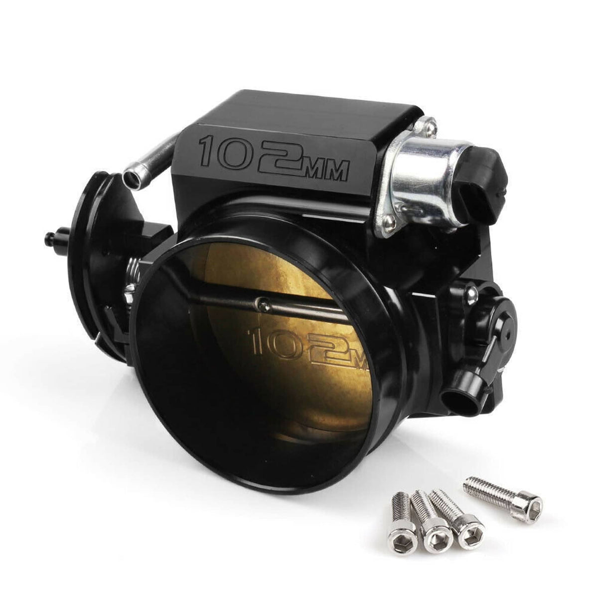 Solidspare 102mm Aluminum 4 Bolt Throttle Body & TPS IAC For GM Gen III LS1 LS2 LS6 LS7 LSX