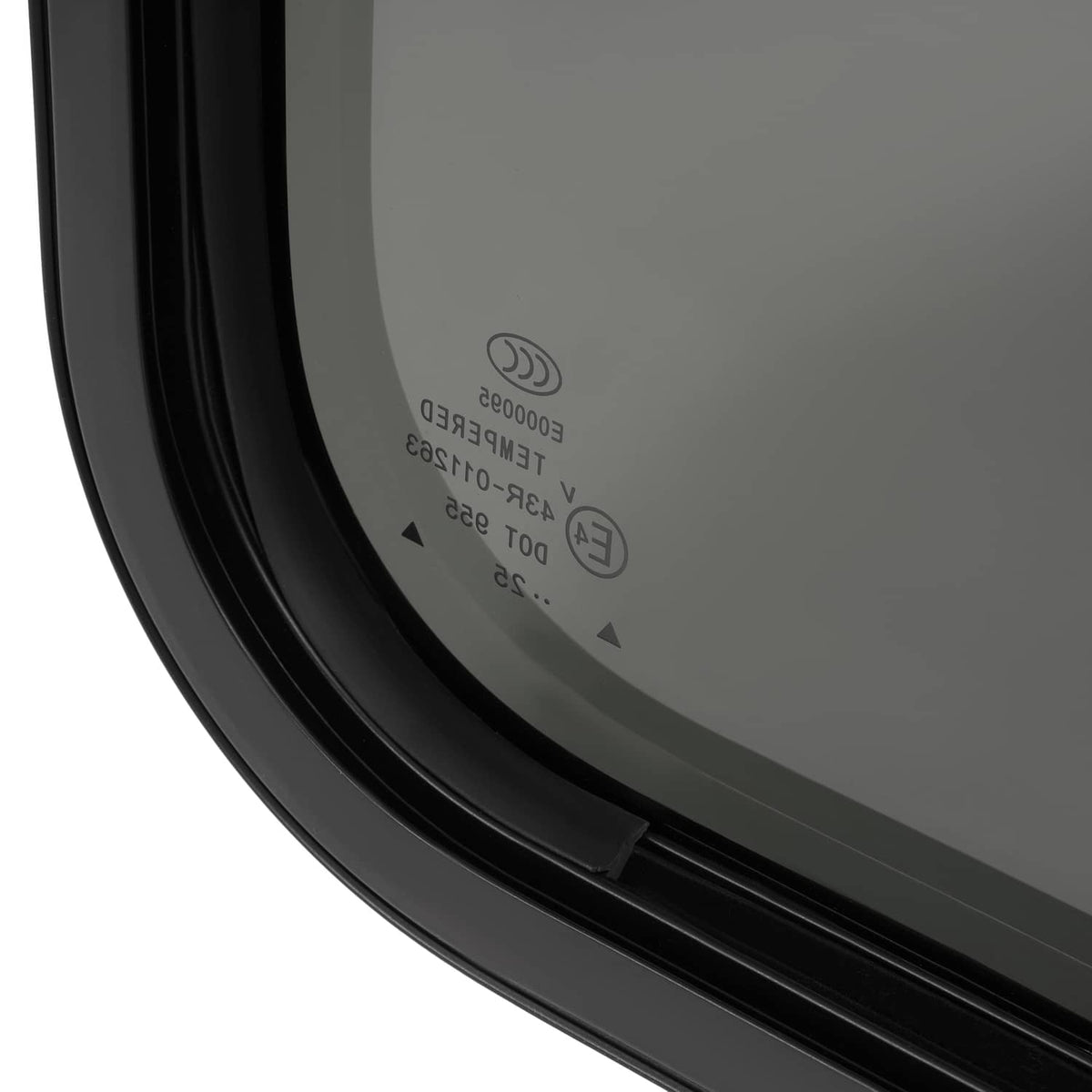 Solidspare For Camper RV Window 42" W X 22" H Teardrop Horizontal Sliding Glass W/ Trim