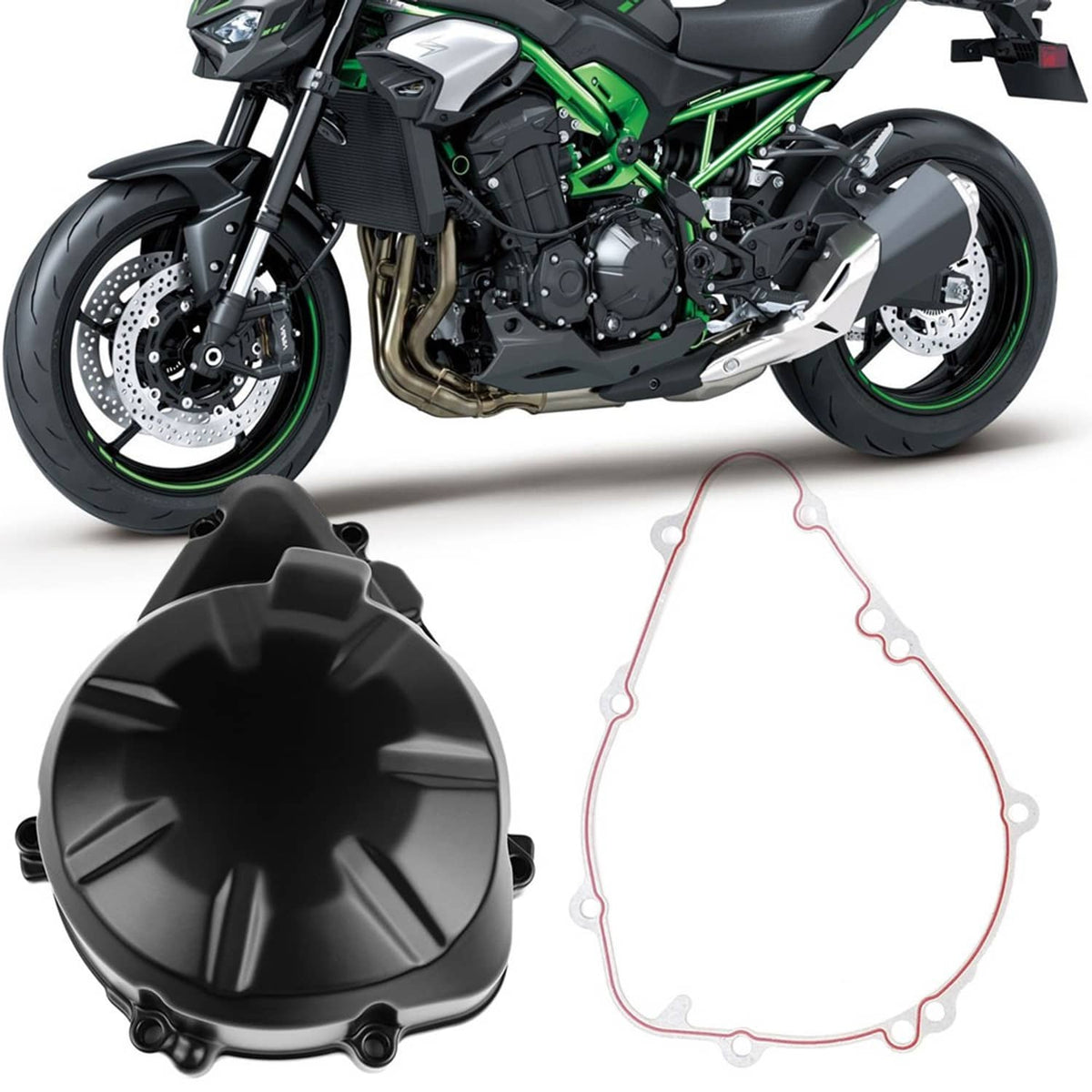 Solidspare Left Stator Engine Cover Crankcase with Gasket For Kawasaki Z900 ABS 2017-2025