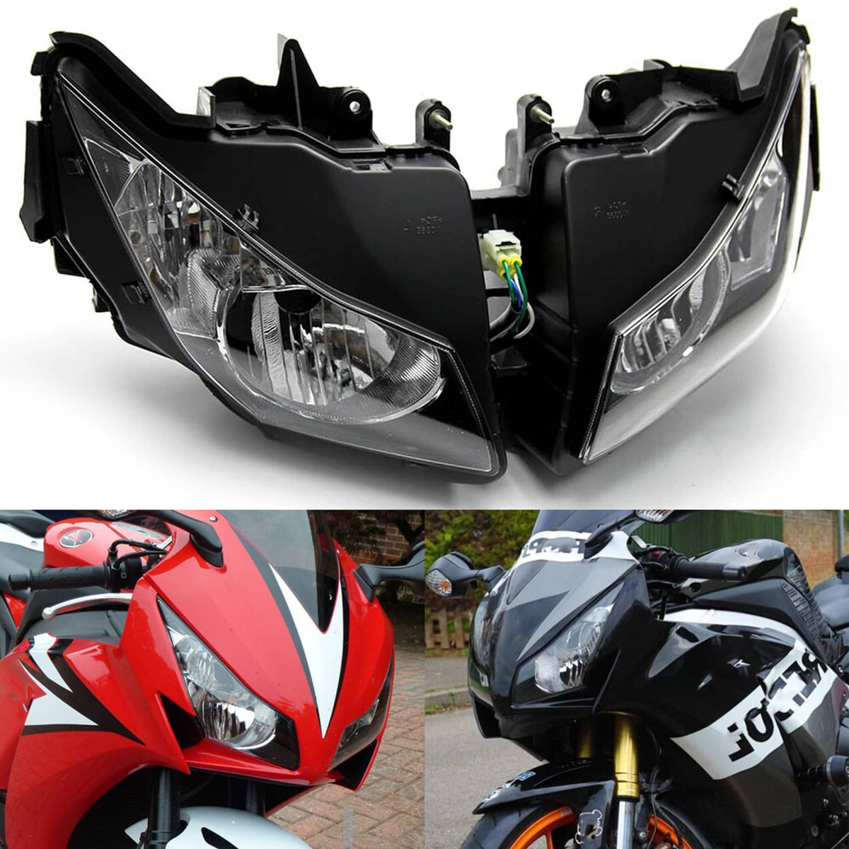 Solidspare Front Headlight Assembly Headlamp for 2012-2016 Honda CBR1000RR 12 13 14 2015 16