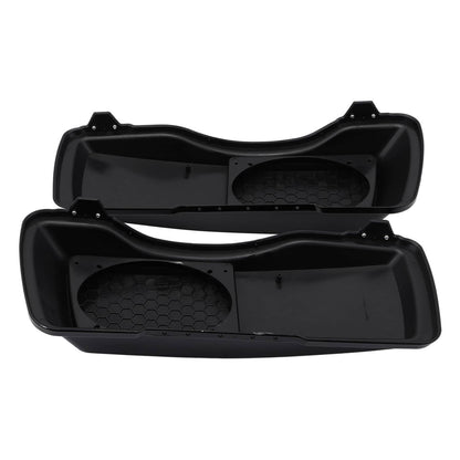 Solidspare Pair Hard Saddlebag Speaker Lid Covers For 1993-2013 Harley Touring Street Glide