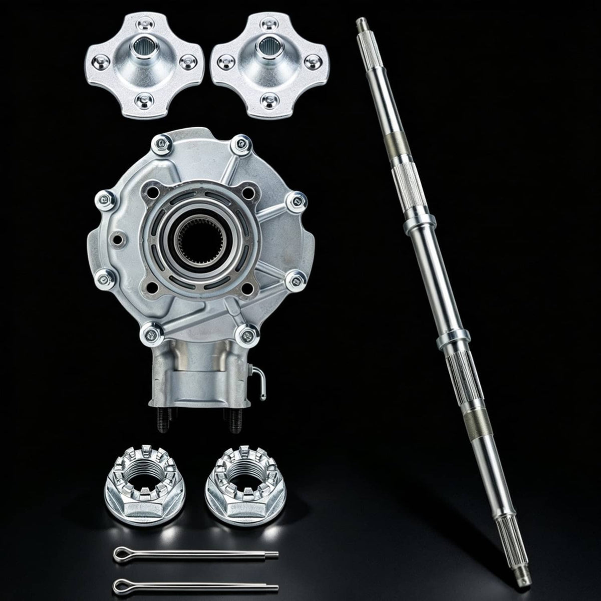 Solidspare Rear Differential Axle Shaft Wheel Hub Kit For Honda TRX300 Fourtrax 300 88-2000