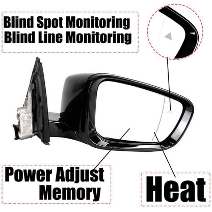 Solidspare New Passenger Side Mirror w/ Blind Spot For 2019-2023 BMW 320i 330i 330e Black