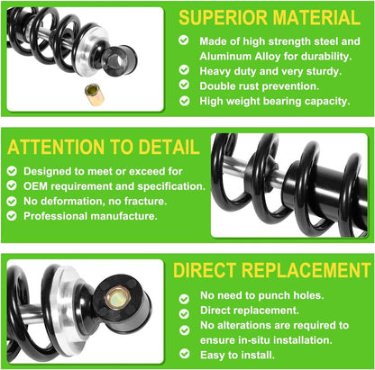 Solidspare Front Suspension Heavy Duty Shock Absorber Kit For John Deere AM130448 Gator TX