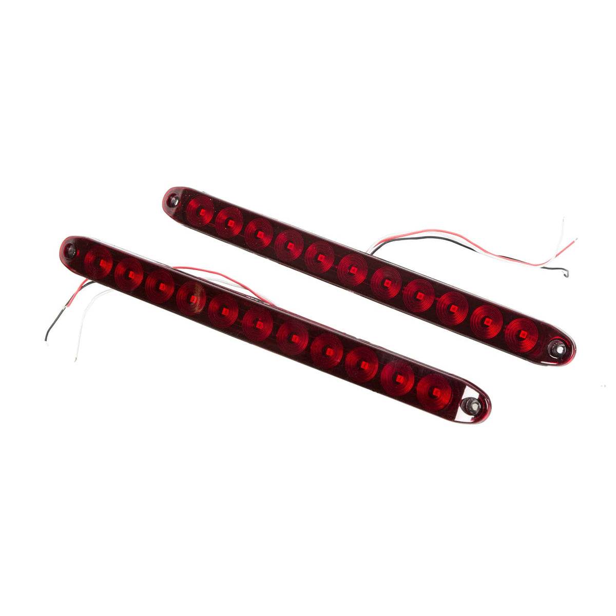 Solidspare 2 pcs 16" Red Trailer Truck Light Bar 11 LED chips Turn Rear Brake Lamp Strip