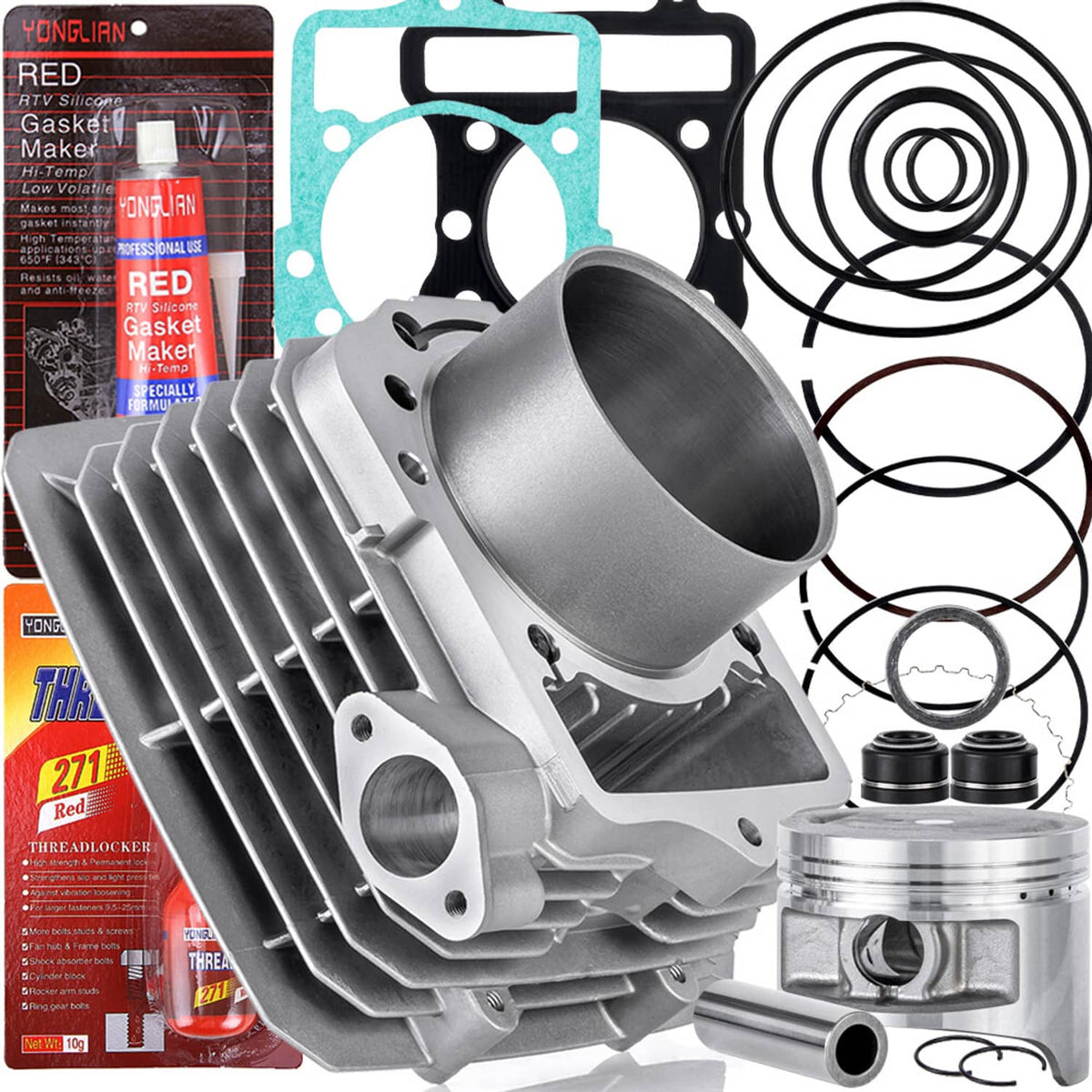 Solidspare 11005-1533 76mm Cylinder Piston Gasket Kit For Kawasaki Bayou Prairie Lakota 300