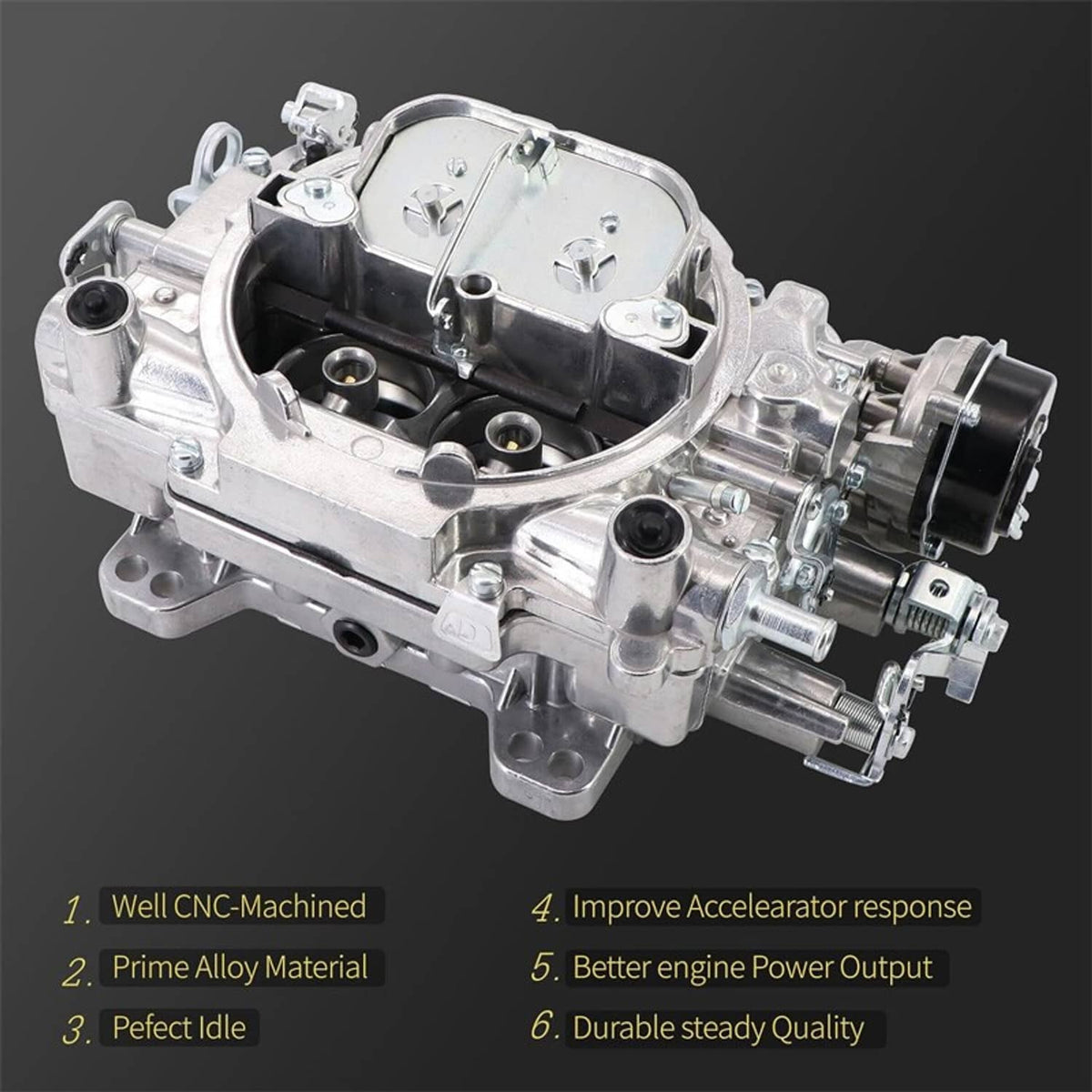 Solidspare 4 Barrel Carburetor Replace for Edelbrock 1403 Performer Electric Choke 500 CFM