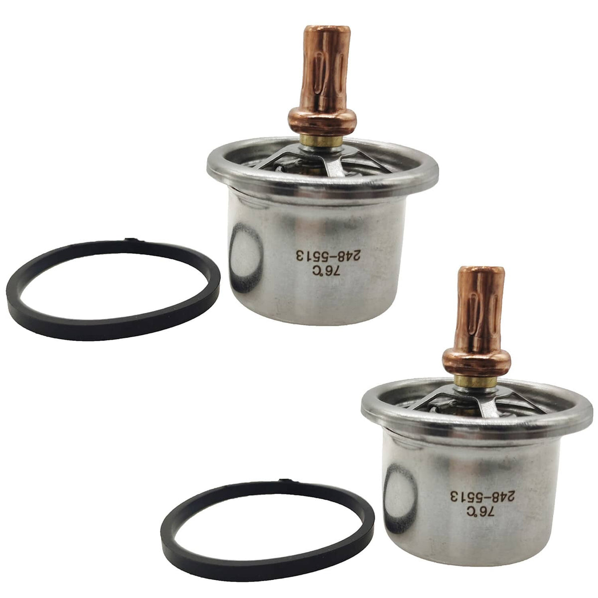 Solid Spare 2X 76℃ 168.8℉ Regulator Thermostat 248-5513 6I4950 4W4794 For Caterpillar AD55