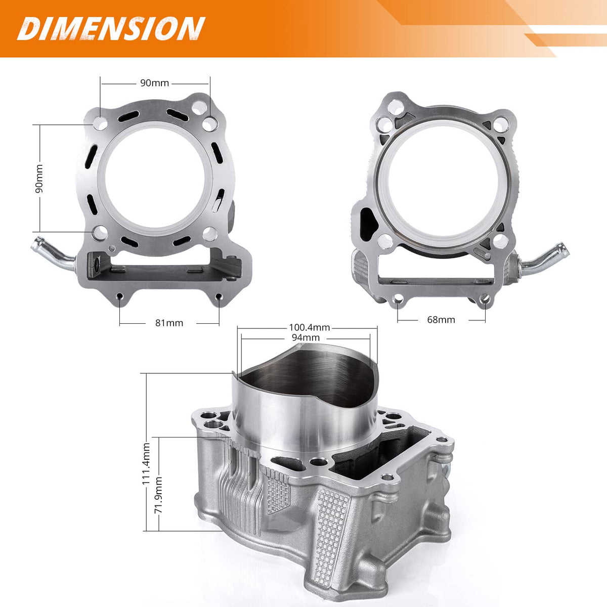 Solidspare LTZ DRZ 400 Z400 94mm Big Bore Cylinder Piston 434cc Top End Rebuild Kit 12.3:1