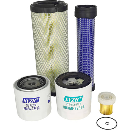 Solid Spare Filter Kit Fit for Kubota L3400F L2800F L3200F L3200DT L2501F L3800F L2501D